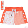 Stars and Stripes Game Day Color Block Shorts - Orange