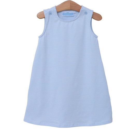 Caroline Dress - Light Blue Stripe