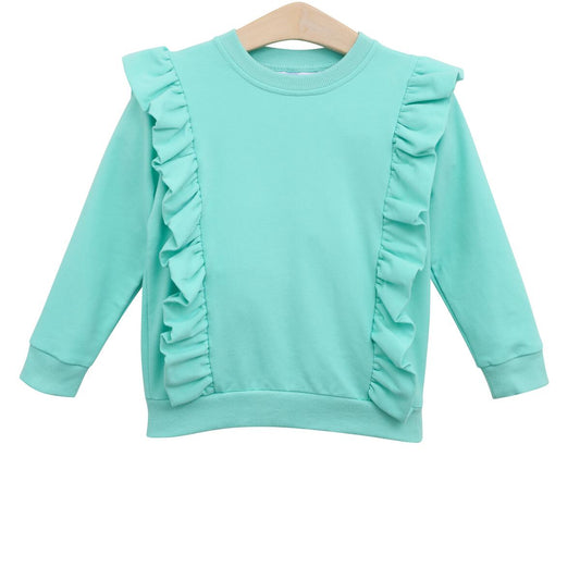 Laura Ruffle Pullover - Mint