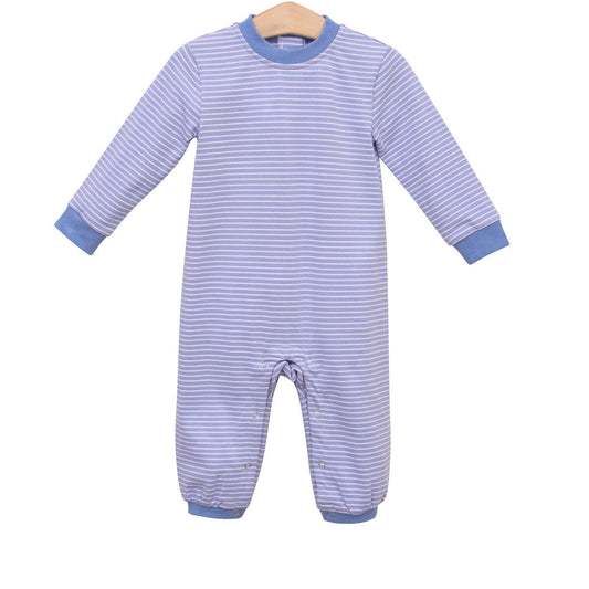 Miller Romper - Steel Blue Stripe