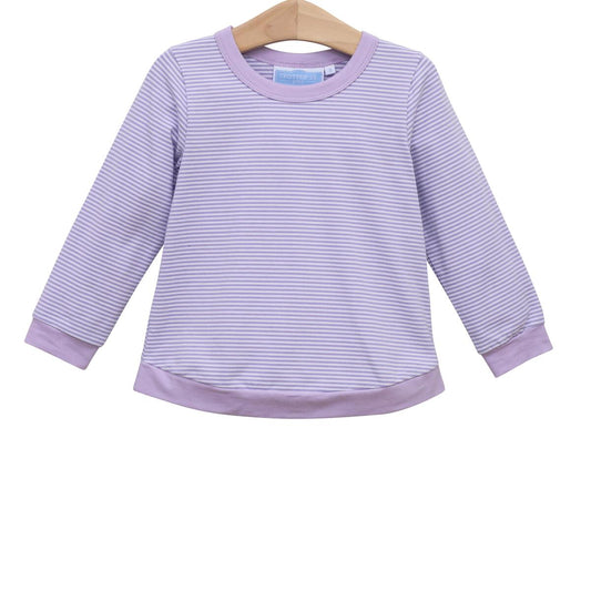 Reagan Top - Lavender Stripe