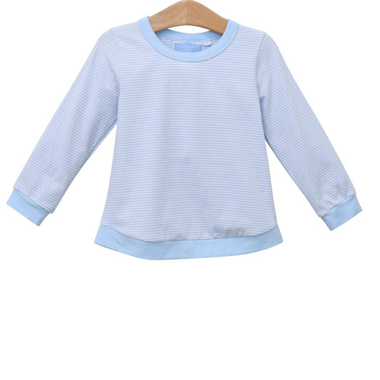 Reagan Top - Light Blue Stripe