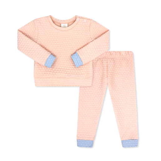 Quilted Sweatsuit - Paris Pink Quilted, Windy Blue Quilted