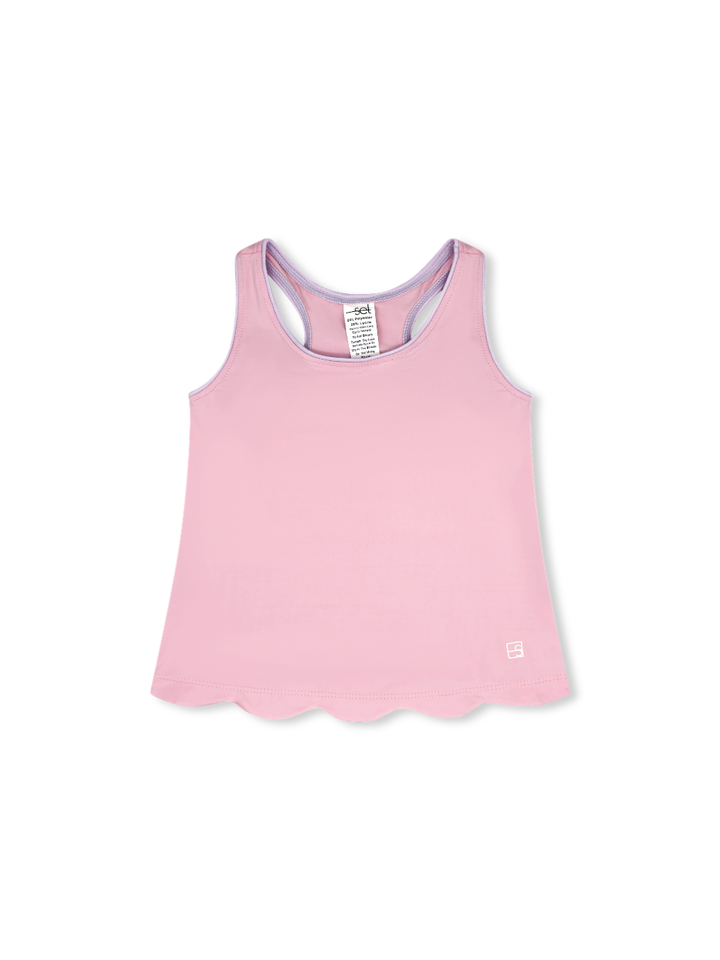 Anna Scallop Tank - Cotton Candy Pink, Petal Purple
