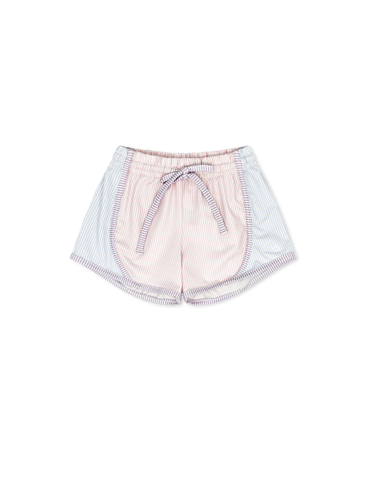 Elise Short - Cotton Candy Pink, Cotton Candy Blue, Petal Purple Ministripe