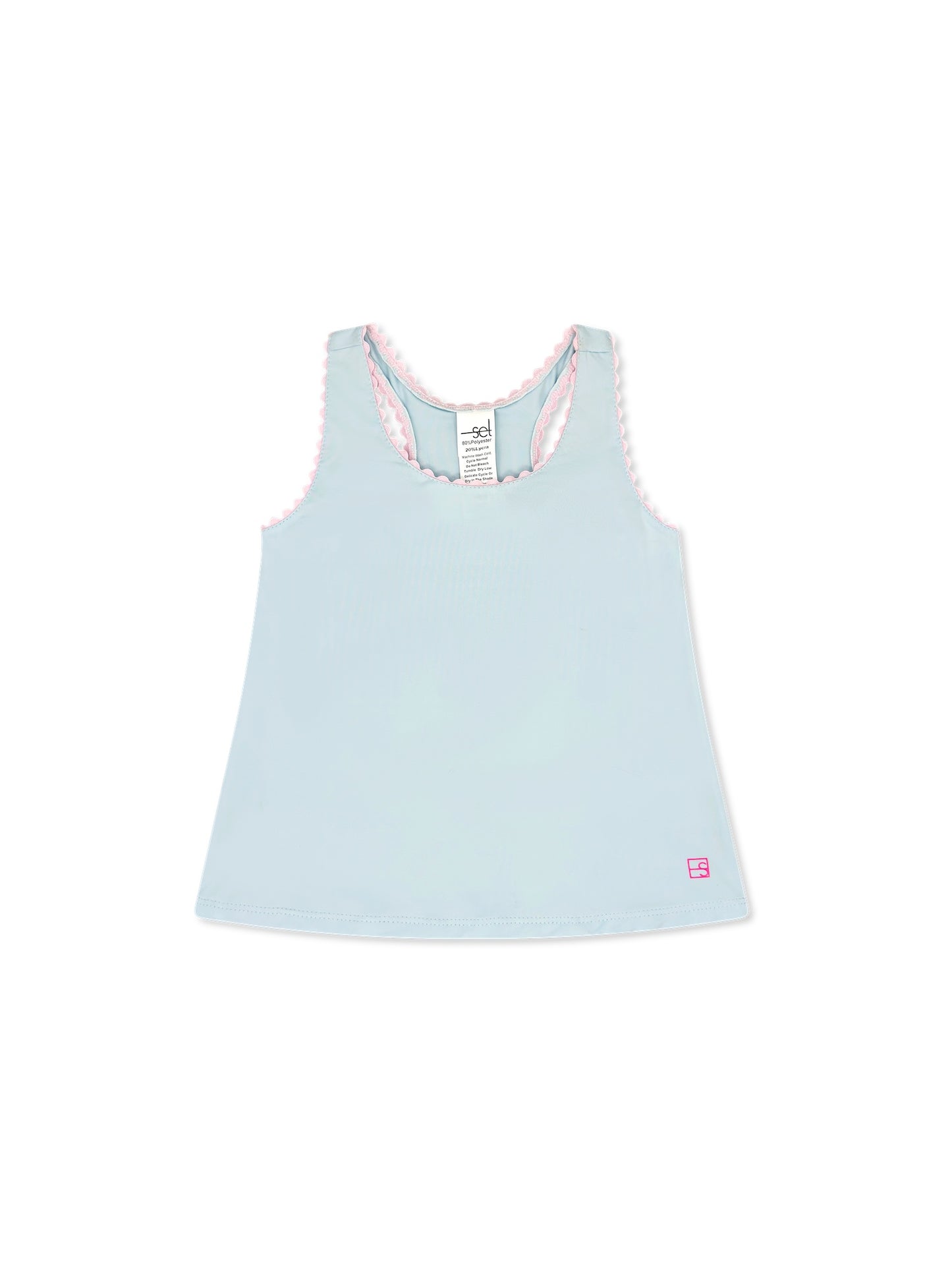 Riley Tank - Cotton Candy Bluem Cotton Candy Pink Ric Rac