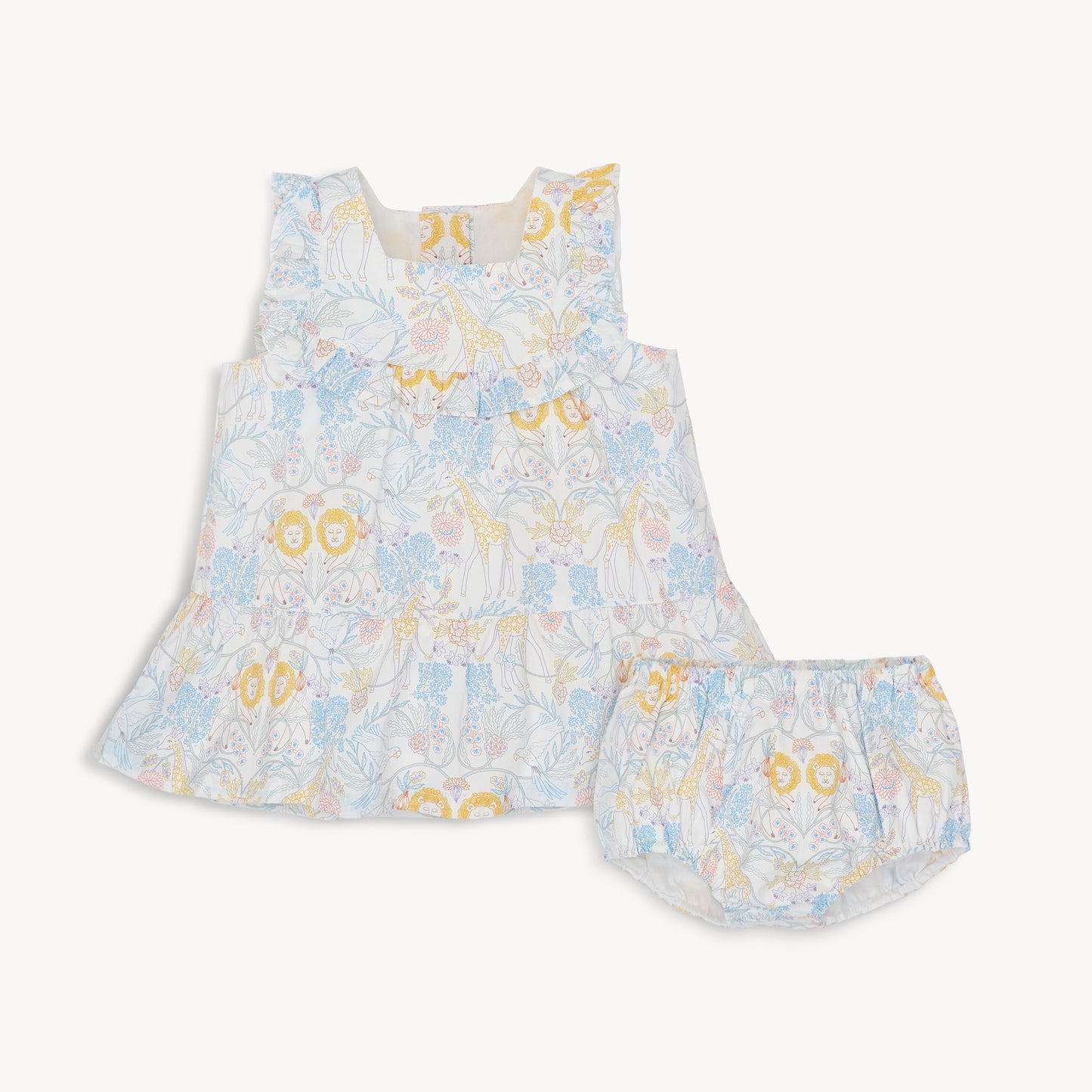 Nikki Menagerie Cotton Dress+Diaper Cover