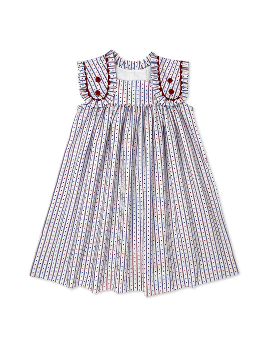 Frances Flap Dress - All American, Raleigh Red
