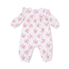 Belle Rosette Dot - Long Sleeve Petal Ruffle Romper