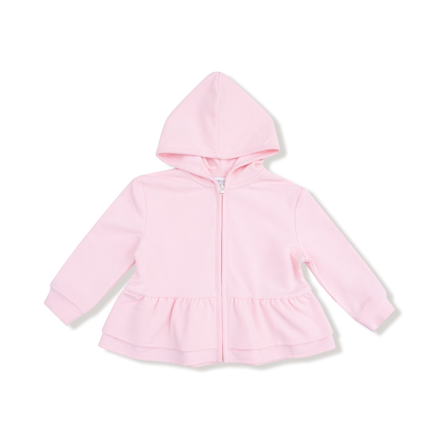 French Terry Sport - Varsity Zip Peplum Hoodie - Pink