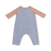 Stripes with Football - Ragland Henley Romper