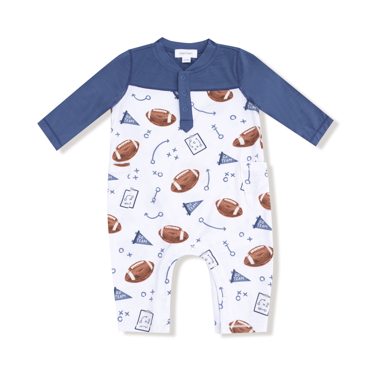 Touchdown Time - Romper - Navy