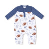 Touchdown Time - Romper - Navy