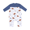 Touchdown Time - Romper - Navy