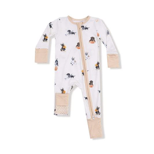Sporty Puppies - 2 Way Zipper Romper