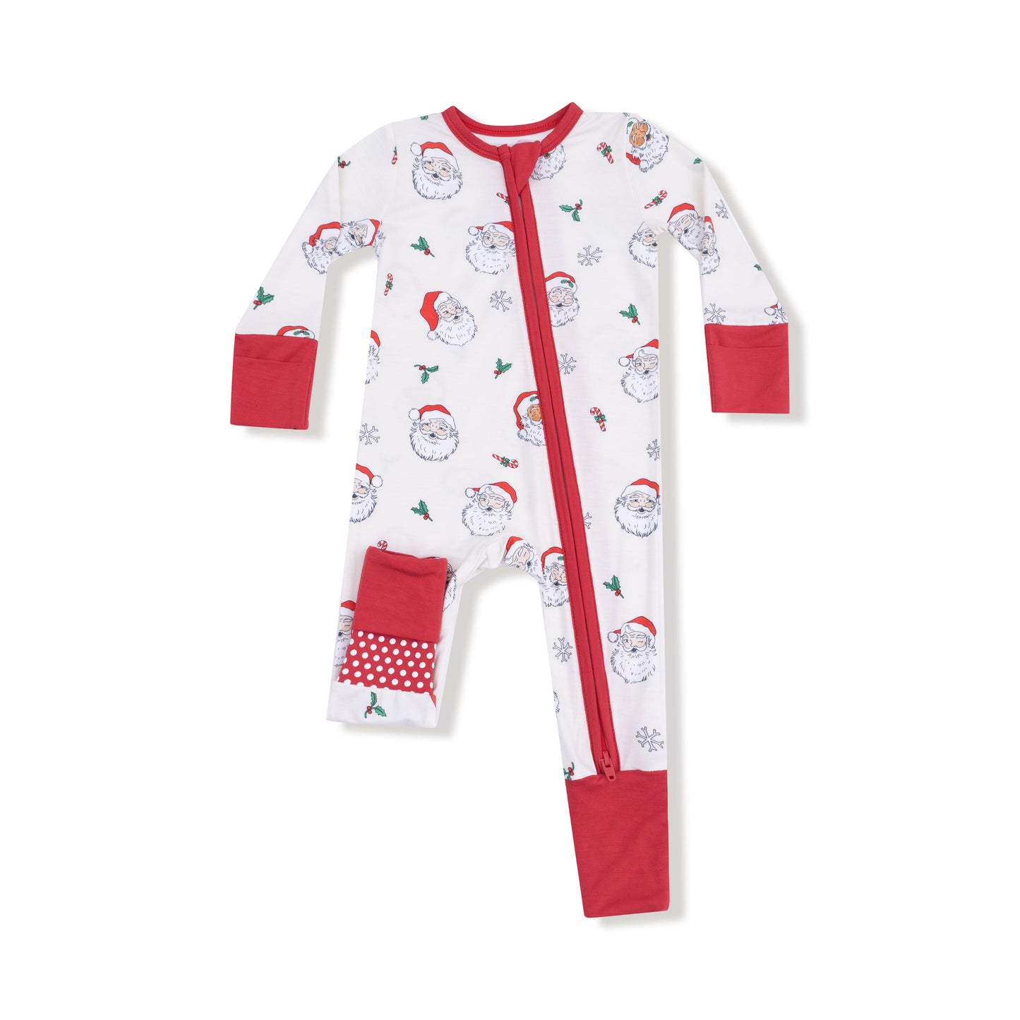 Vintage Santas - 2 Way Zipper Romper