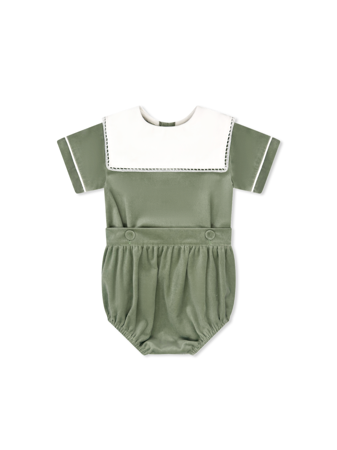 Christian Button On - Leyland Green Velvet