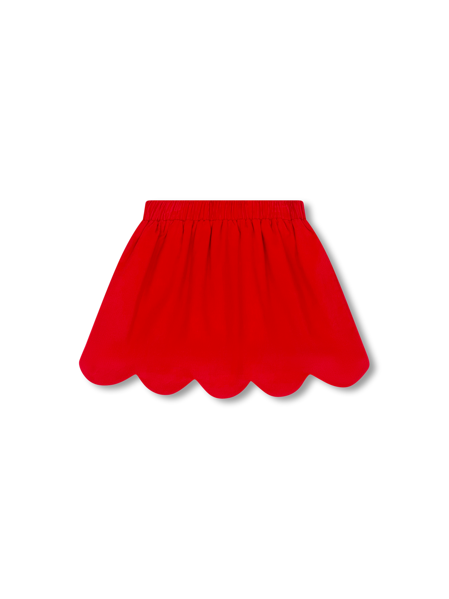 Susie Scallop Skirt - High Point Red Corduroy