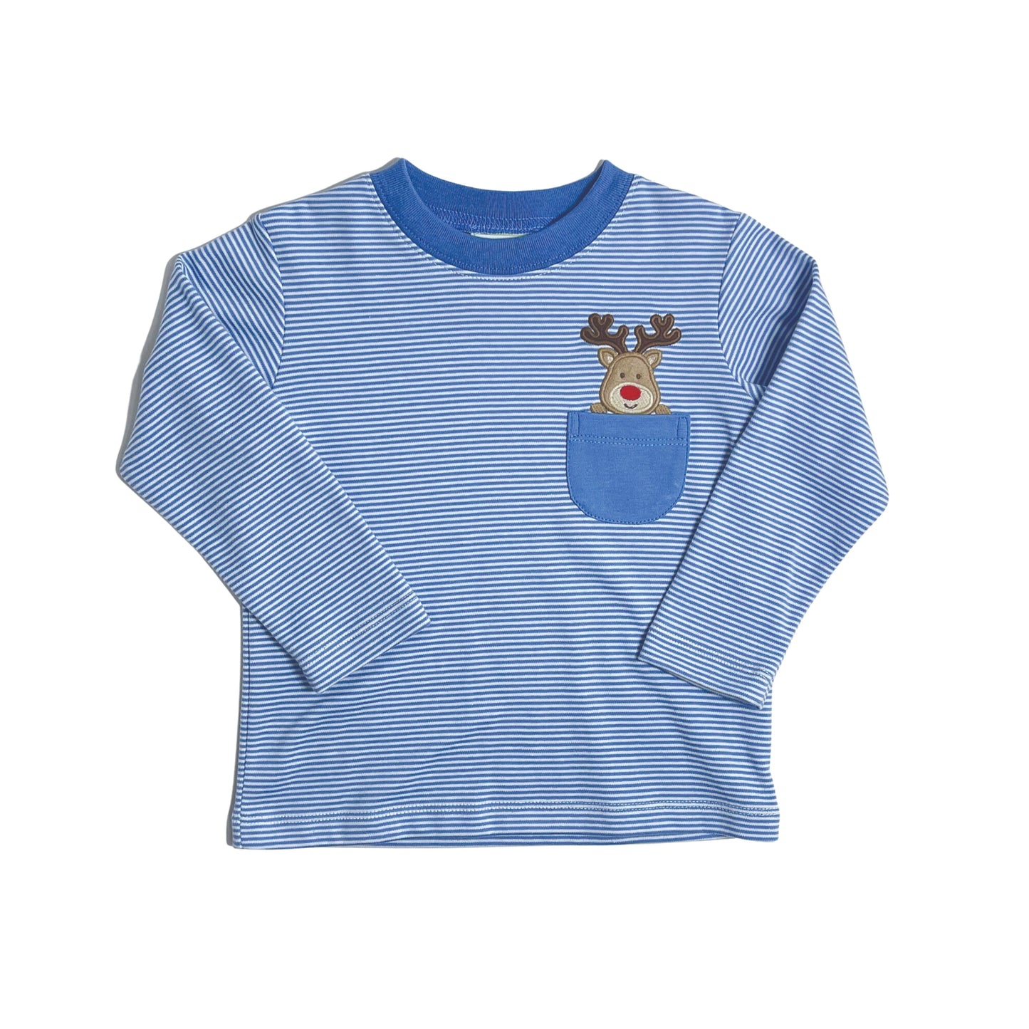 Reindeer Jacob's Play Tee - Periwinkle Bitty Knit
