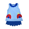 Ladybug Reagan Kendall Short Set - Periwinkle Bitty Knit
