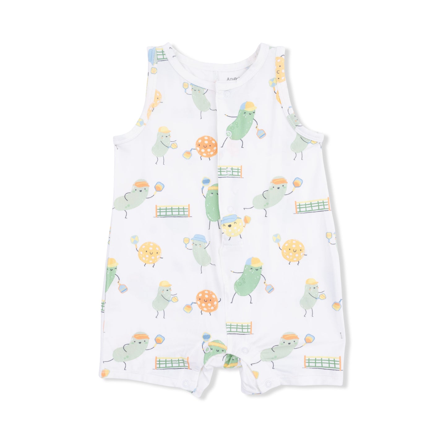 Pickles Playing Pickleball -Sleeveless Shortie Romper