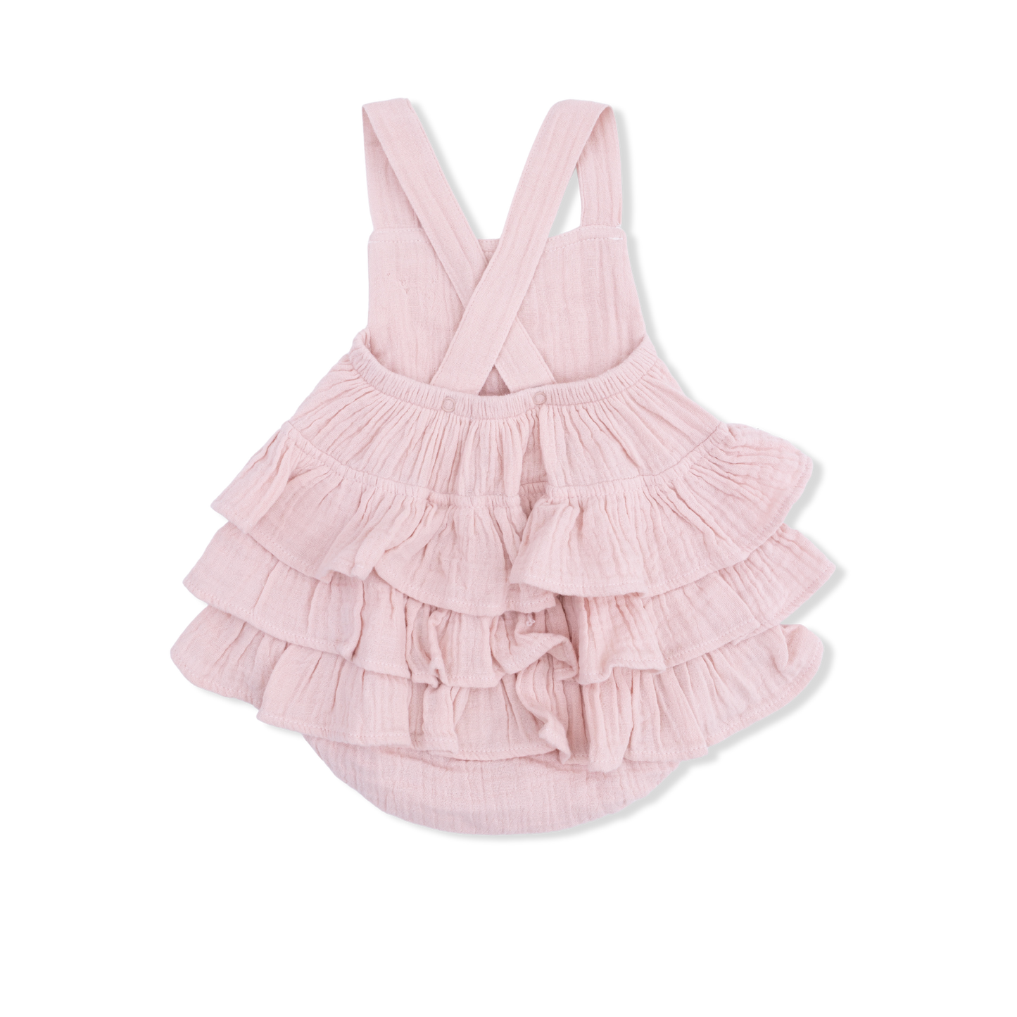 Solid Muslin Lotus- Ruffle Sunsuit