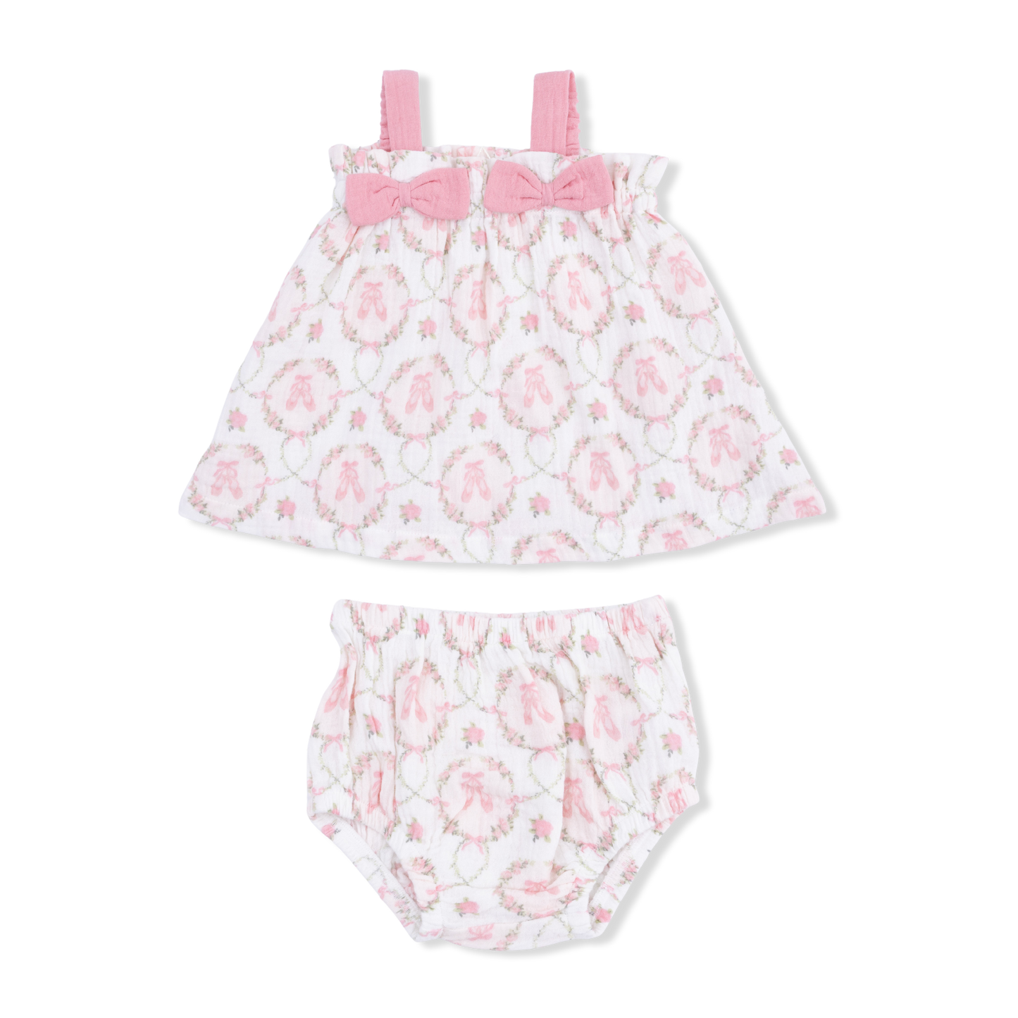 Cameo Ballet Shoes - Top with Bows and Ruffle Leg Bloomer