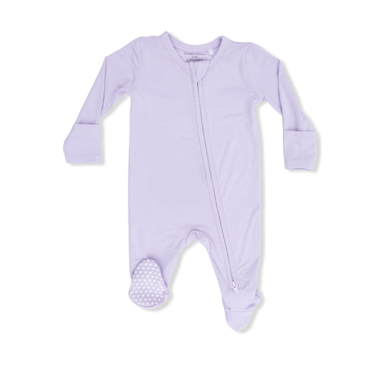 Solid Orchid Petal - 2 Way Zipper Footie