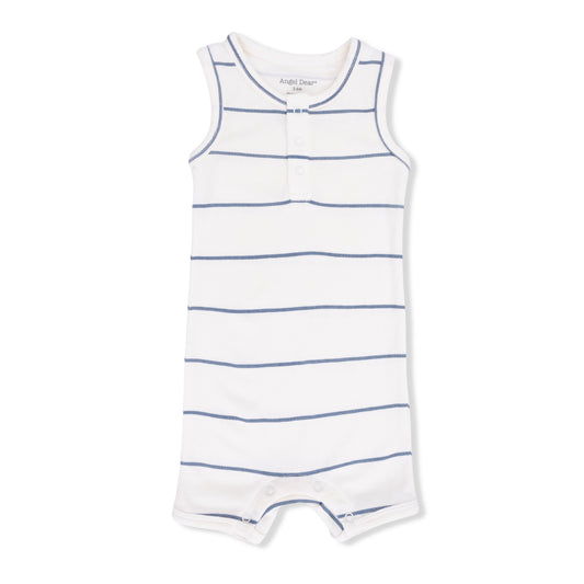 Vintage Stripe - Henley Shortie Romper