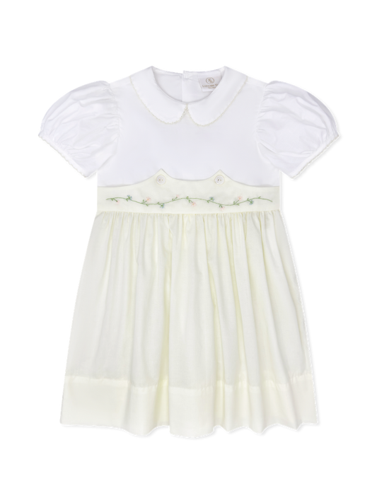 Sunday's Best Dress - Blessing Yellow, Flower Embroidery