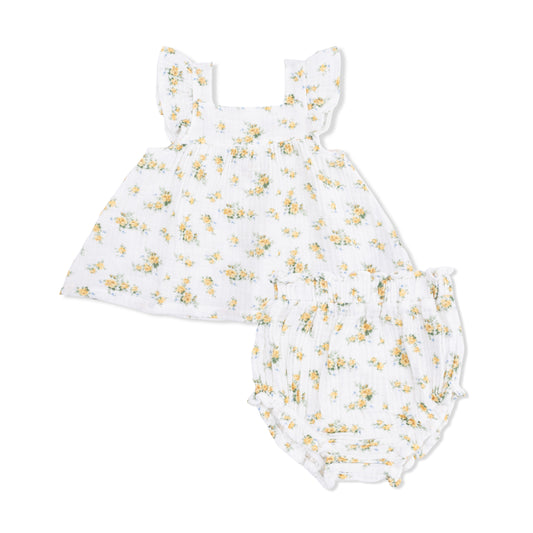 Sunshine Roses - Pinafore and High Waisted Bloomer