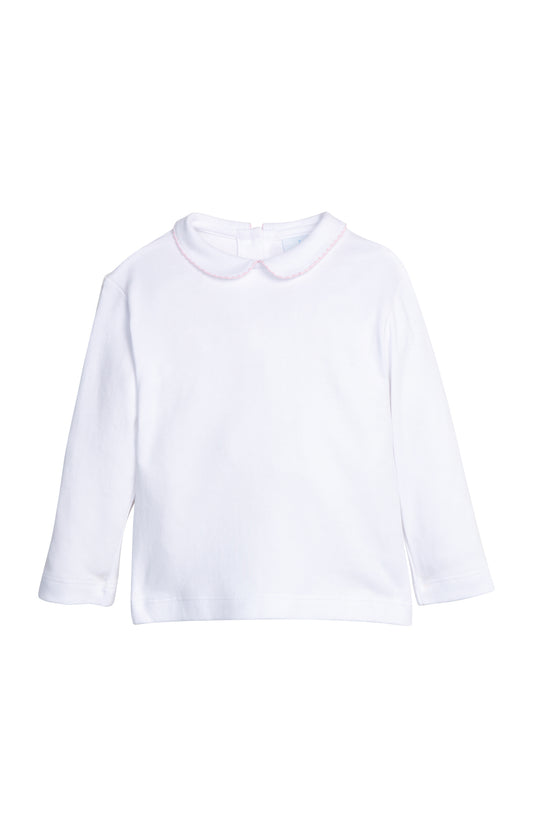 Peter Pan Picot Shirt - Light Pink