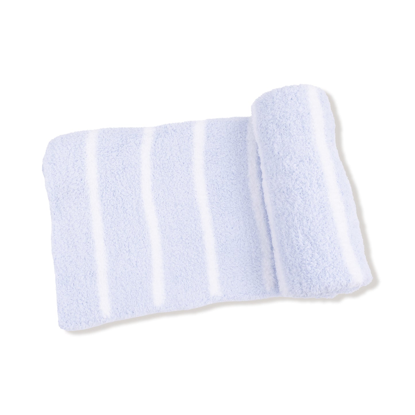 Chenille Blanket - Blue & Ivory