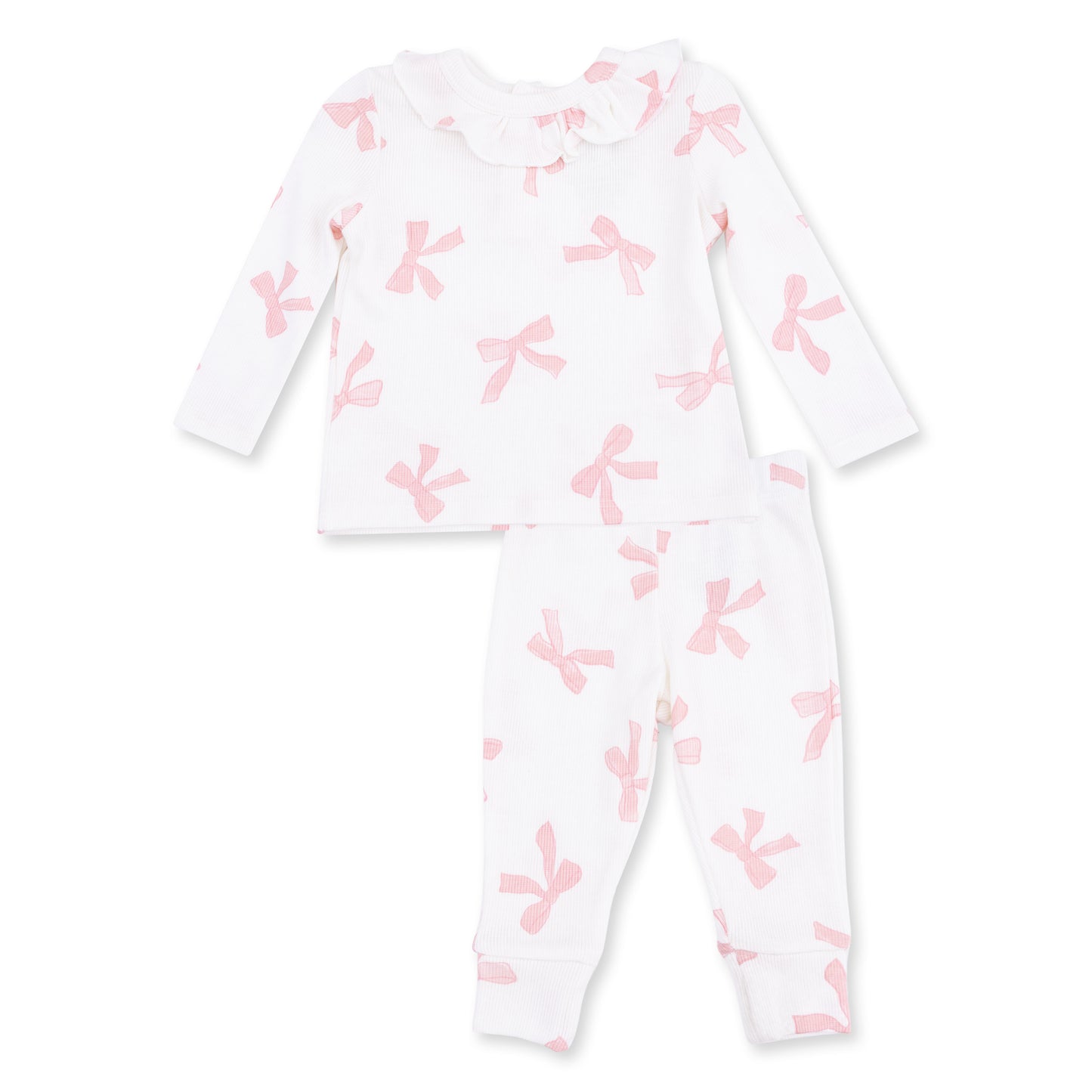 Pretty Bows- Long Sleeve Ruffle Top and Pant