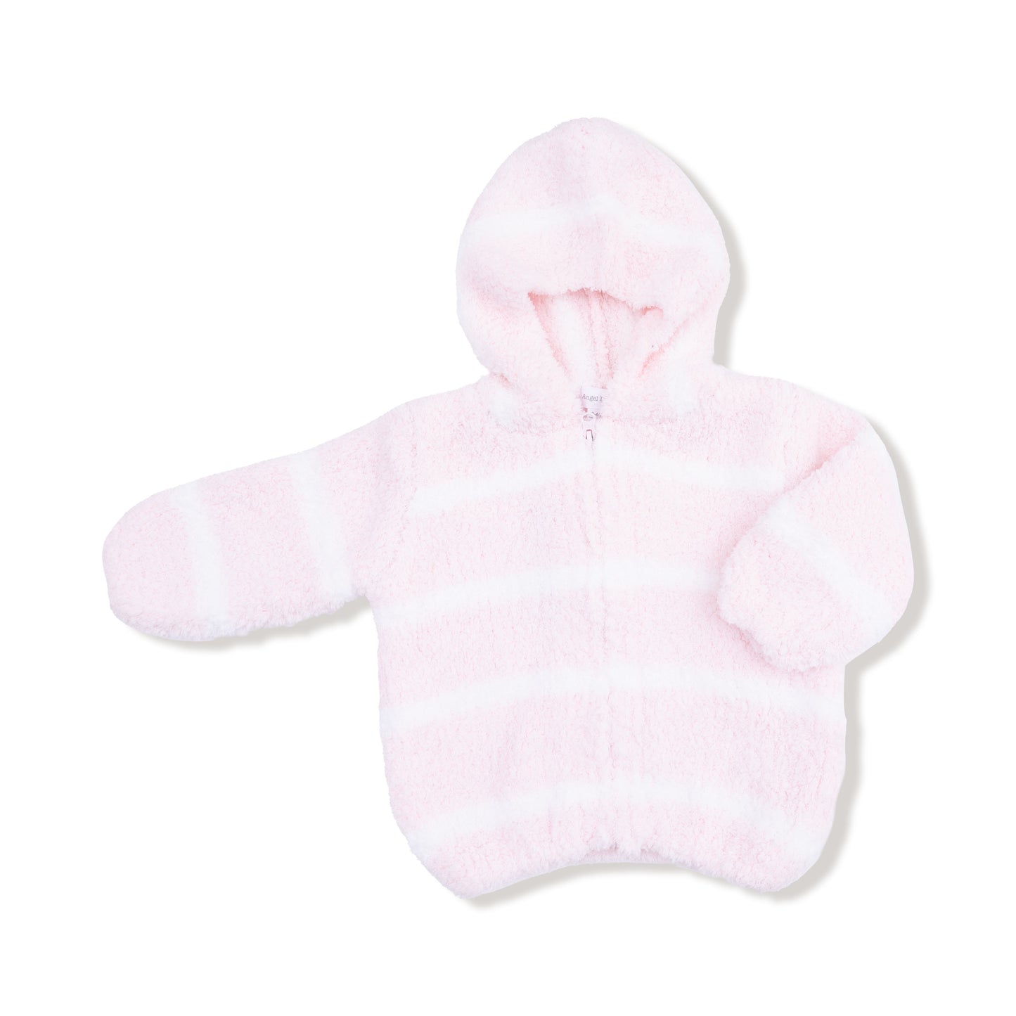 Chenille Hoodie - Pink and Ivory