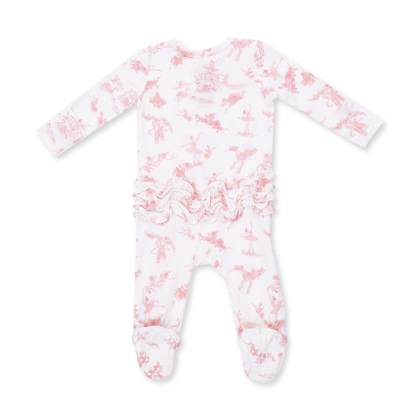 Ballet Toile - 2 Way Ruffle Back Zipper Footie