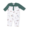 Pointer Pups and Duck Buddies - Romper with Contrast Sleeves