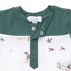 Pointer Pups and Duck Buddies - Romper with Contrast Sleeves