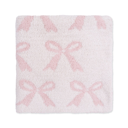 Chenille - Blush Bow Blanket