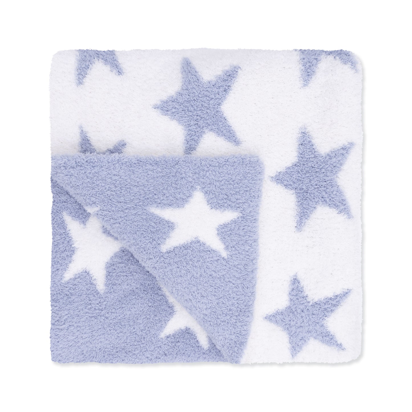 Chenille - Dusty Blue Star Blanket