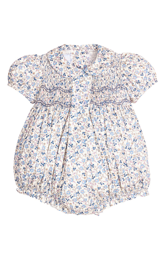 Smocked Bridget Bubble - Wisteria Floral