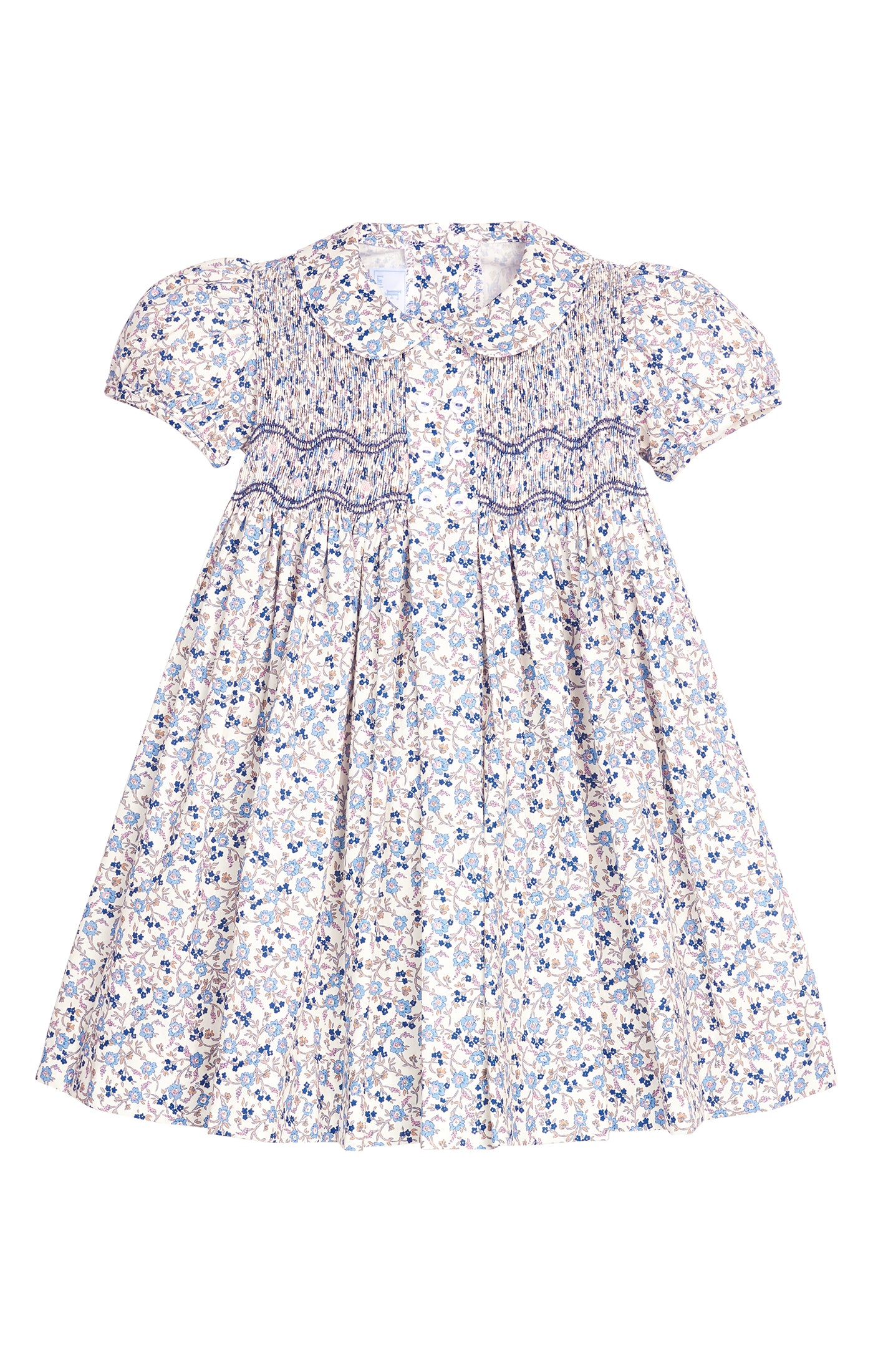 Smocked Bridget Dress - Wisteria Floral