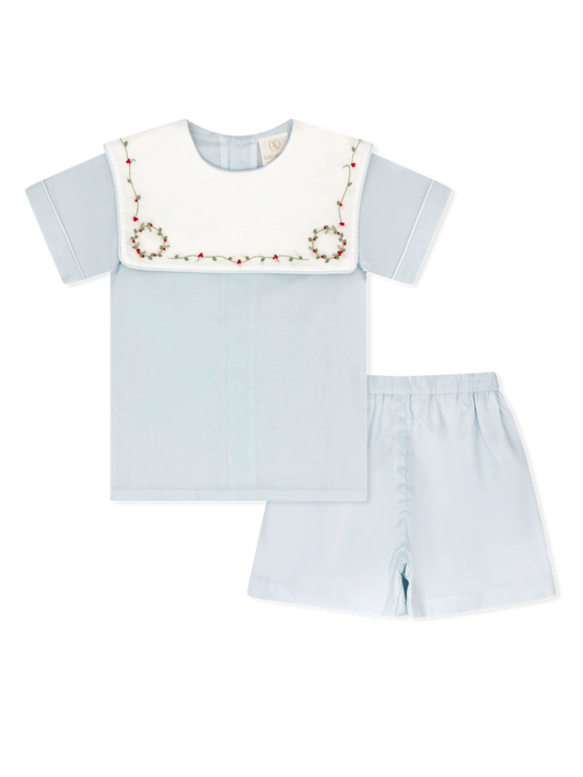 Christian Short Set - Blessings Blue Batiste - Holly