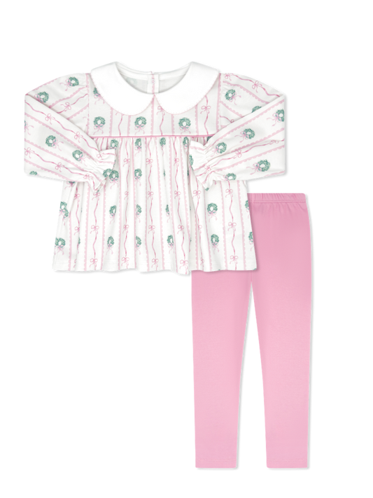 Layla Legging Set - Boxwood and Bows