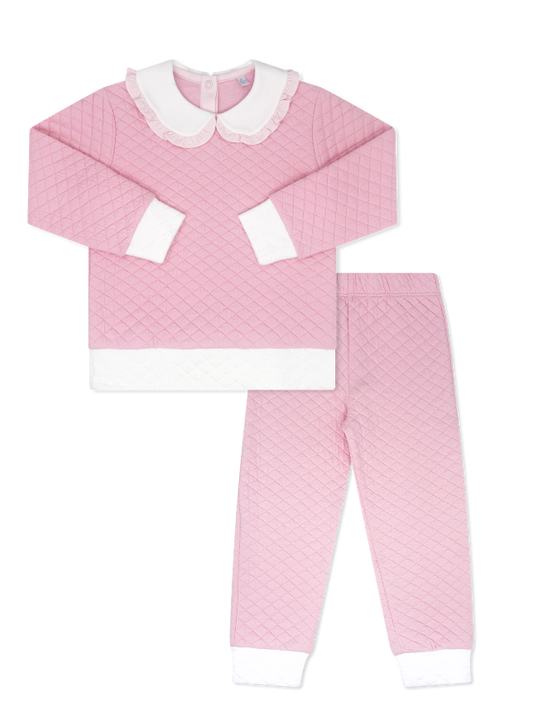 Cooper Quilted Playsuit - Petal Pink