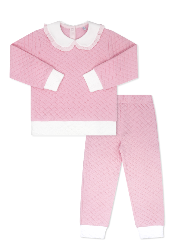 Cooper Quilted Playsuit - Petal Pink