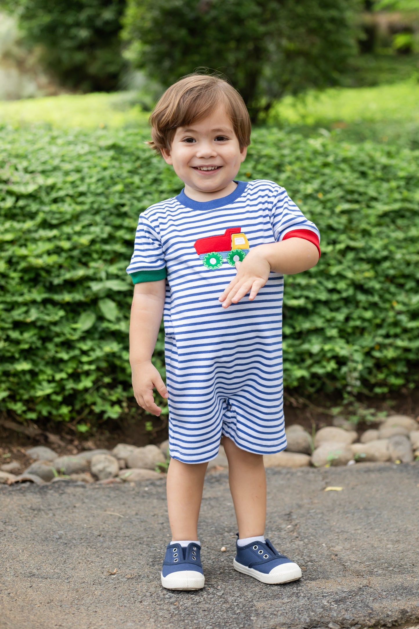 Construction Straight Bubble - Royal Blue Tiny Stripe Knit