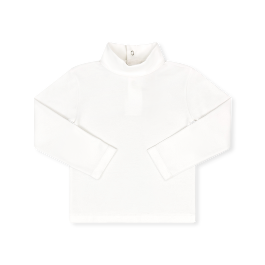 Tiny Tot Turtleneck-Park White