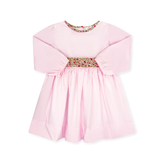 Blissful Band Dress Long Sleeve-Palmer Pink, Autumn Meadow Flora