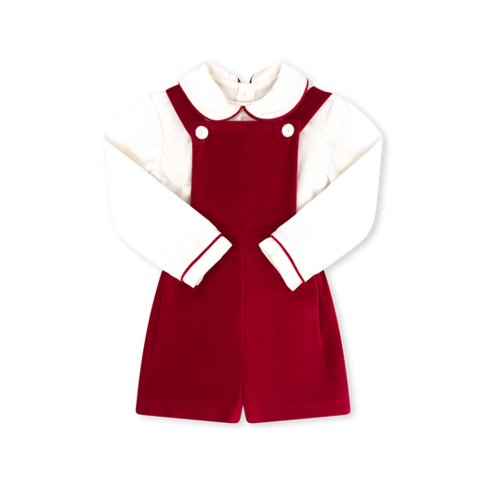 Arthur Apron Set - Ruby Red Velvet